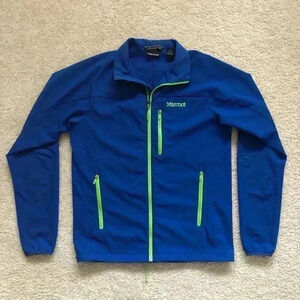 Marmot Men Medium Blue/Green Jacket Style# A80060 Athletic Outdoor Light Weight